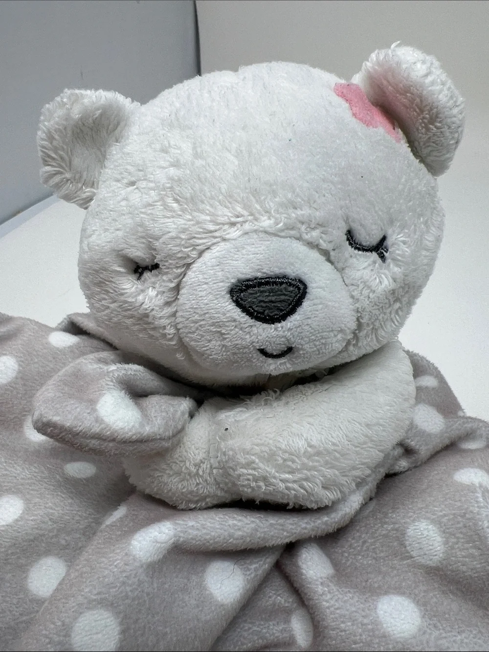 Carters Just One You Lovey. Greg and White Polka Dot Bear